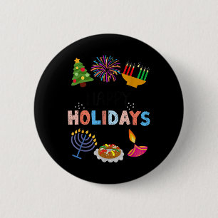Bóton Redondo 5.08cm Feliz Natal Engraçado Diwali Kwanzaa Hanukkah Chri