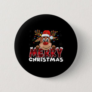 Bóton Redondo 5.08cm Feliz Natal Reindeer Homens Mulheres Matando Famíl