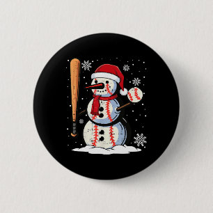 Bóton Redondo 5.08cm Feliz Natal Sell Snowman Holiday Sports Xmas P
