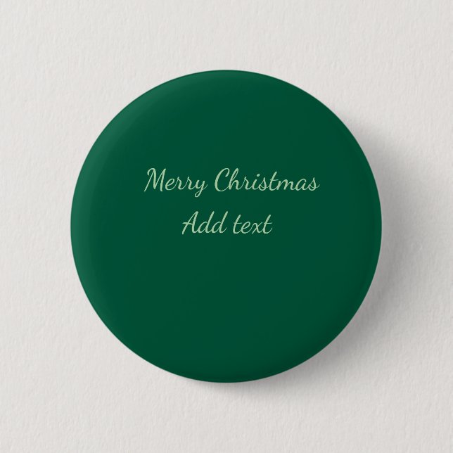 Bóton Redondo 5.08cm Feliz Natal verde plano solo holida (Frente)