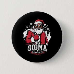 Bóton Redondo 5.08cm Feliz Rizzmas Sigma Claus Engraçado Papai Noel 1