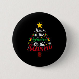 Bóton Redondo 5.08cm Feliz Xmas Jesus É A Razão