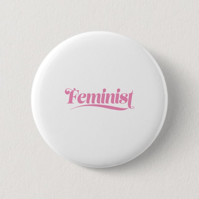 Bóton Redondo 5.08cm feminista (Frente)