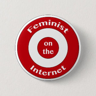 Bóton Redondo 5.08cm Feminista no Internet (alvo)
