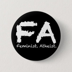 Bóton Redondo 5.08cm Feminst. Atheist.