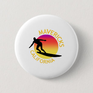 Bóton Redondo 5.08cm Férias de Surf Mavericks Califórnia