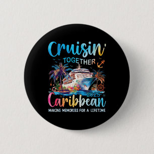 Bóton Redondo 5.08cm Férias Familiares Caribe Cruise 2025 Cruisin’ Tog