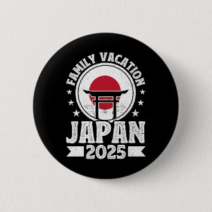 Bóton Redondo 5.08cm Férias Familiares Japão 2025 Férias de Verão de Pr