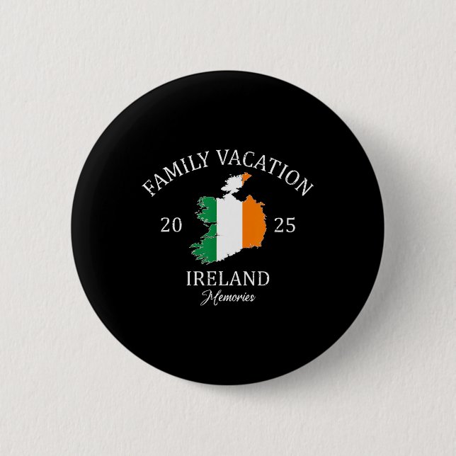 Bóton Redondo 5.08cm Férias Familiares - Viagem Squad, Irlanda 2025 (Frente)