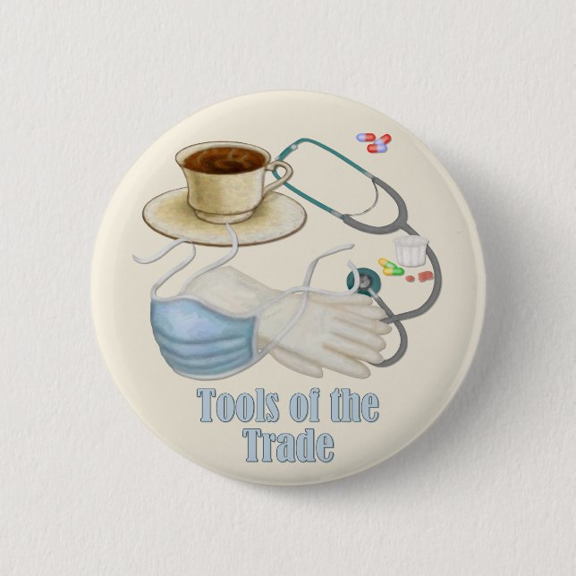 Bóton Redondo 5.08cm Ferramentas do comércio (Frente)