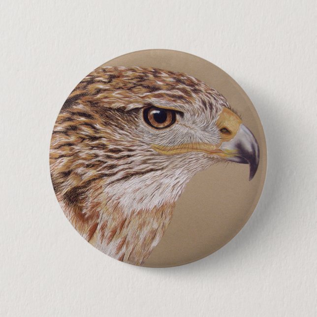 Bóton Redondo 5.08cm Ferruginous Hawk (Frente)