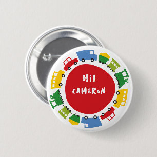 Bóton Redondo 5.08cm Festa de aniversário de transporte de diversão col