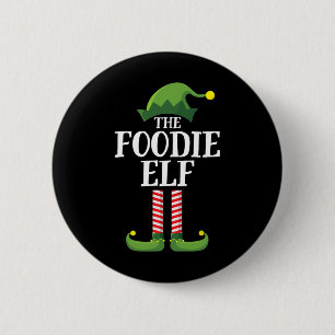 Bóton Redondo 5.08cm Festa de Natal do Grupo Familiar Foodie Elf Match 