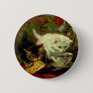 Bóton Redondo 5.08cm Festa de Tea Kittens