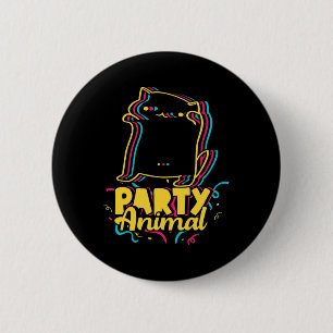Bóton Redondo 5.08cm Festa Engraçada Dançando Disco Animal Meme