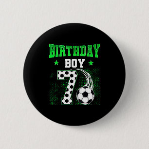 Bóton Redondo 5.08cm Festa Tema de Futebol Engraçado para Menino de 7 A