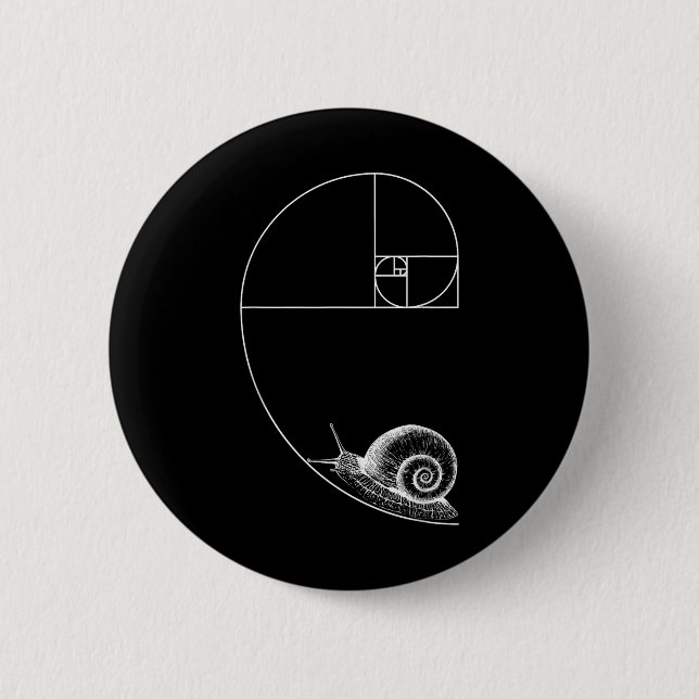 Bóton Redondo 5.08cm Fibonacci Com Matemática De Caracol Geom Professor (Frente)