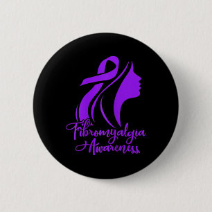Bóton Redondo 5.08cm Fibromialgia Sensibilização Fibro Guerreiro Roxo F