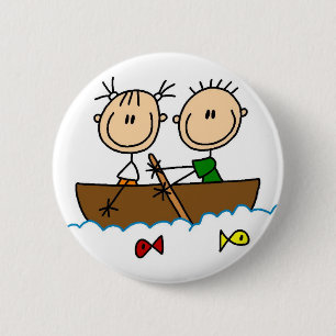 Bóton Redondo 5.08cm Figura botão da vara de pesca do barco