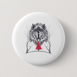 Bóton Redondo 5.08cm Figurino De Capuz Vermelho Gif Para Meninas