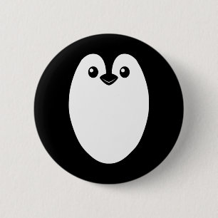 Bóton Redondo 5.08cm Figurino do Dia das Bruxas de Pinguim para Homens