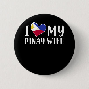 Bóton Redondo 5.08cm Filipinas Pinay Love Wife Pinoy Husband