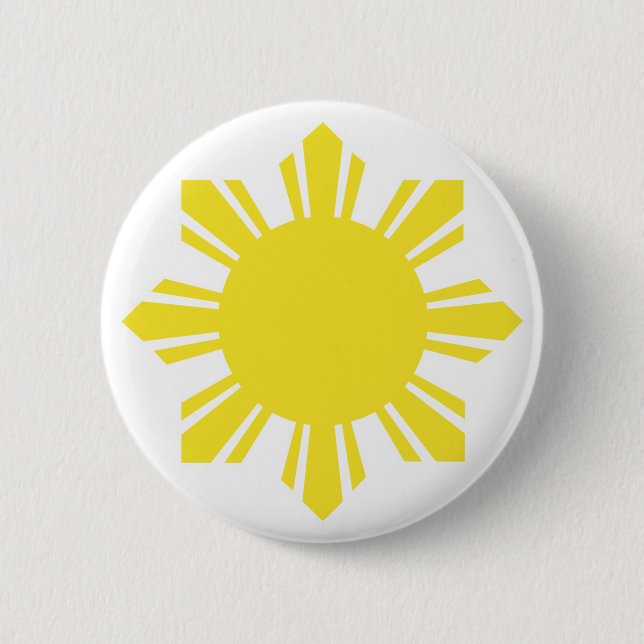Bóton Redondo 5.08cm Filipino Sun - amarelo (Frente)