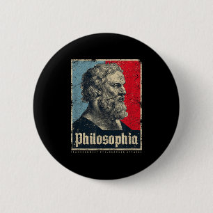 Bóton Redondo 5.08cm Filosofia Grega Antiga Plato Philosophia Platos