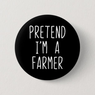 Bóton Redondo 5.08cm Fingir que sou um Farmer Fumando Halloween Engraça