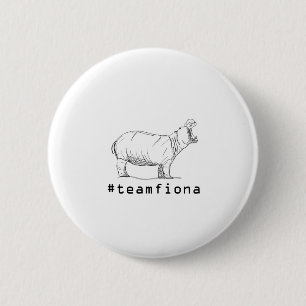 Bóton Redondo 5.08cm Fiona o Hippopotamus do #teamfiona do hipopótamo