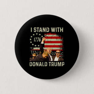 Bóton Redondo 5.08cm Fique Com Trump Funny Trump 2024