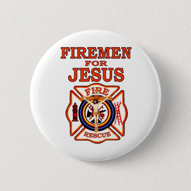 BÓTON REDONDO 5.08CM FIREMEN PARA JESUS (Frente)