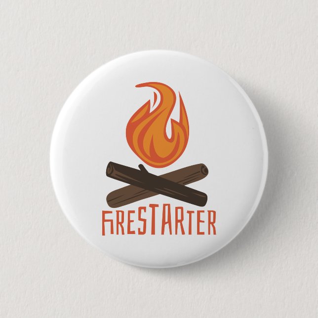 Bóton Redondo 5.08cm Firestarter Campfire (Frente)