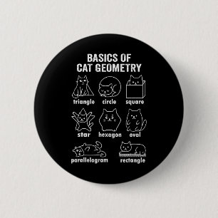 Bóton Redondo 5.08cm Física Divertida Da Geometria Do Gato De Volta À M