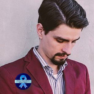 Bóton Redondo 5.08cm Fita Azul com Botão da Doença da Tiroide Paisley