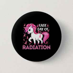 Bóton Redondo 5.08cm Fita Cor-De-Rosa Unicorn Último Dia De Radiação Ca