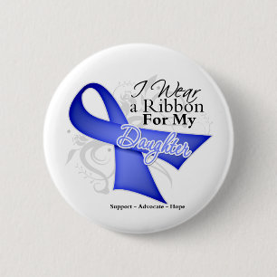 Bóton Redondo 5.08cm Fita da pervinca da filha - cancer de estômago