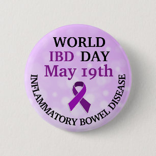 Bóton Redondo 5.08cm Fita de Consciência do Dia Mundial do IBD
