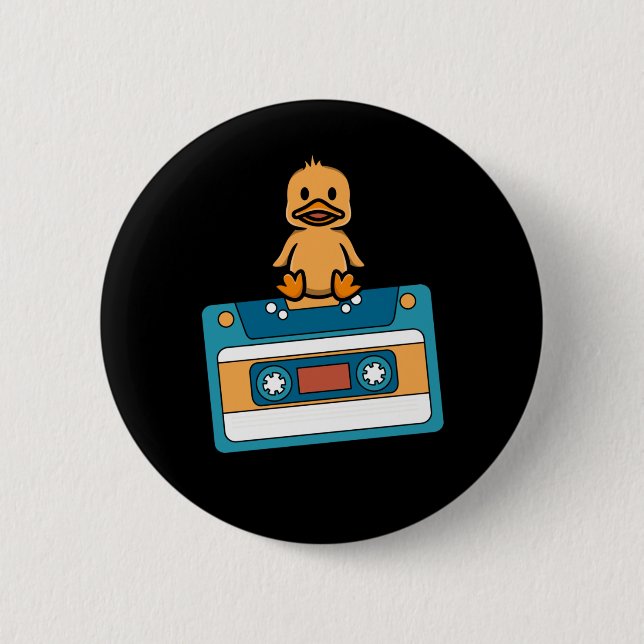 Bóton Redondo 5.08cm Fita de Duto Engraçada Boca Humor Boca Animal Bast (Frente)