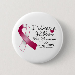 Bóton Redondo 5.08cm Fita do cancer de garganta alguém amor de I