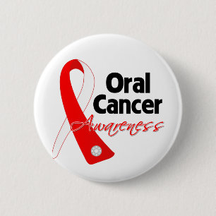 Bóton Redondo 5.08cm Fita oral da consciência do cancer