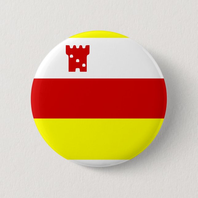 Bóton Redondo 5.08cm Flag of Santa Barbara, California Pinback Button (Frente)