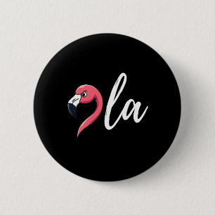 Bóton Redondo 5.08cm Flamingo Comma La Funny Kamala Harris P