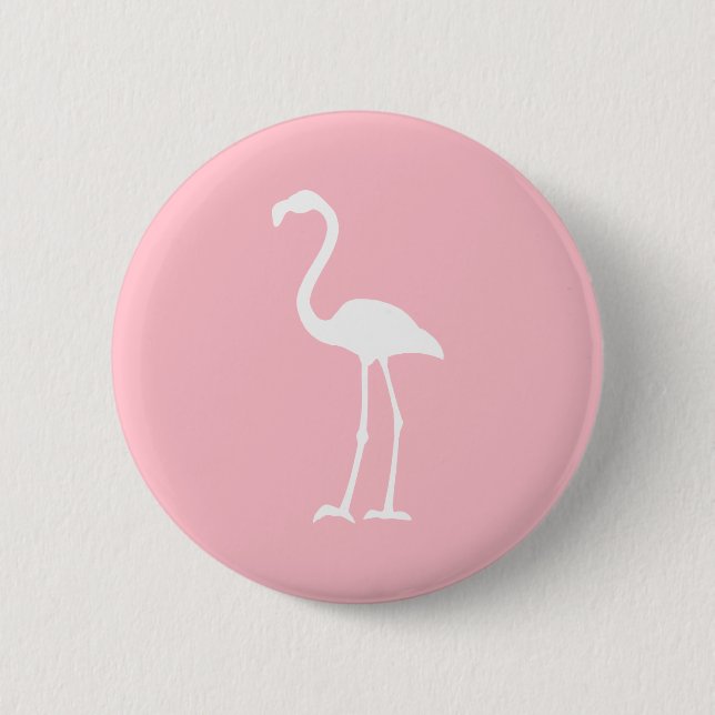 Bóton Redondo 5.08cm Flamingo Cor-de-rosa e branco (Frente)