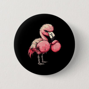 Bóton Redondo 5.08cm Flamingo Engraçado Com Luvas Rosa Crianças Adultos