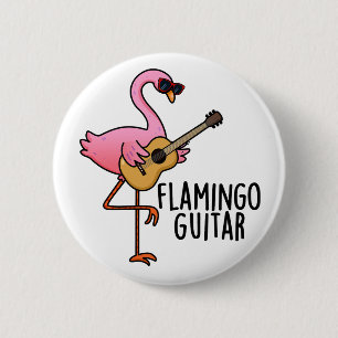 Bóton Redondo 5.08cm Flamingo Guitar Música Encantada