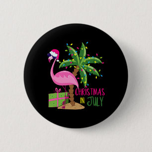 Bóton Redondo 5.08cm Flamingo Solitários Natal Praia Tropical Natal Em