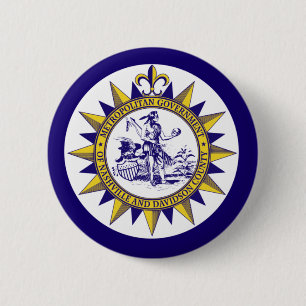 Bóton Redondo 5.08cm FlFlag de Nashville, Tennessee