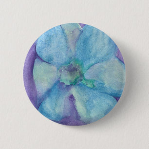 Bóton Redondo 5.08cm Flor azul
