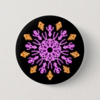 Flor de néon rosa e laranja